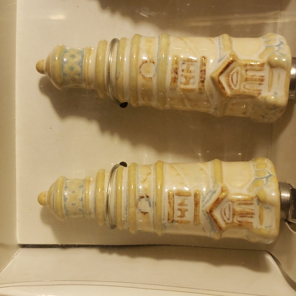 HOME studio hand painted light house spreaders - Picture 2 of 4